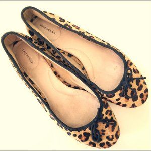 Leopard Print Ballet Flats, Calf Hair